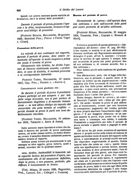 Il diritto del lavoro ufficiale del Ministero delle corporazioni per il bollettino