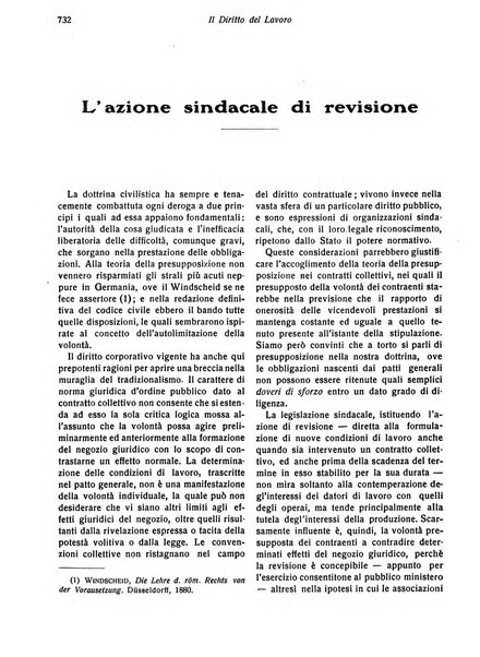 Il diritto del lavoro ufficiale del Ministero delle corporazioni per il bollettino