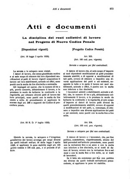 Il diritto del lavoro ufficiale del Ministero delle corporazioni per il bollettino