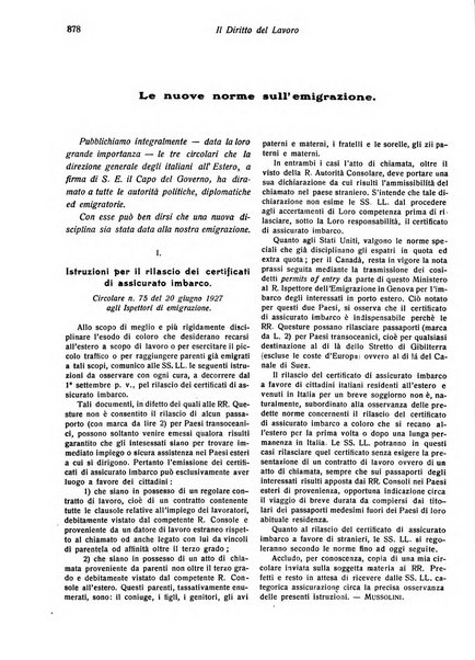 Il diritto del lavoro ufficiale del Ministero delle corporazioni per il bollettino