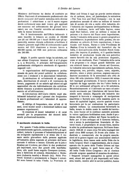 Il diritto del lavoro ufficiale del Ministero delle corporazioni per il bollettino