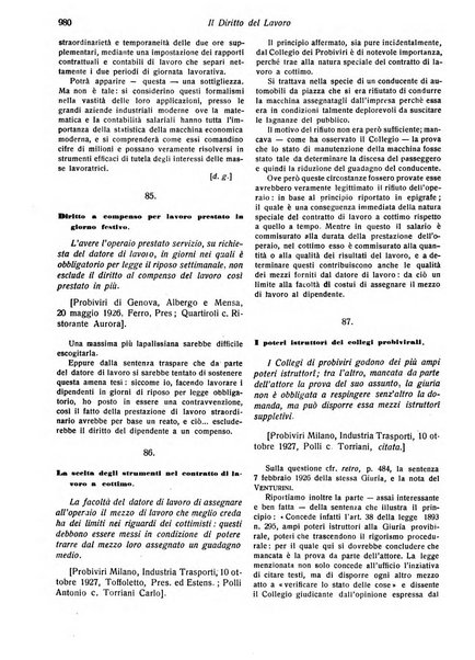 Il diritto del lavoro ufficiale del Ministero delle corporazioni per il bollettino