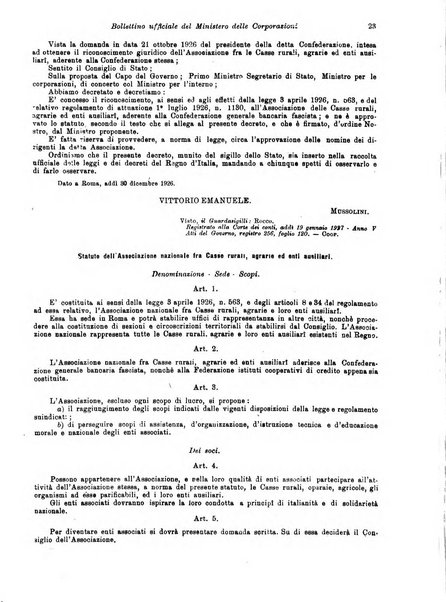 Il diritto del lavoro ufficiale del Ministero delle corporazioni per il bollettino