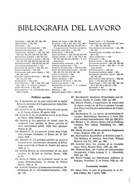 Il diritto del lavoro ufficiale del Ministero delle corporazioni per il bollettino