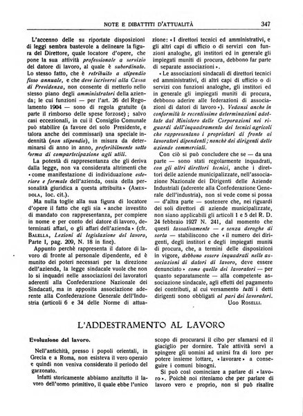 Il diritto del lavoro ufficiale del Ministero delle corporazioni per il bollettino