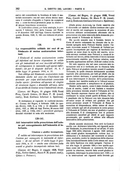 Il diritto del lavoro ufficiale del Ministero delle corporazioni per il bollettino