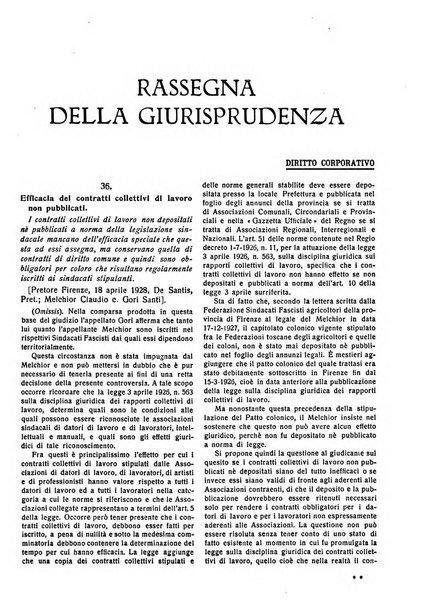 Il diritto del lavoro ufficiale del Ministero delle corporazioni per il bollettino