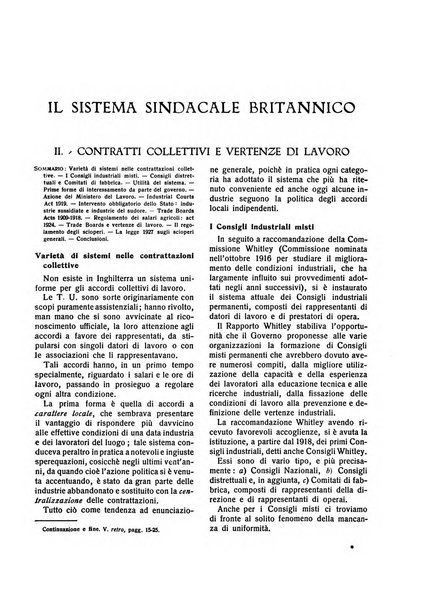 Il diritto del lavoro ufficiale del Ministero delle corporazioni per il bollettino