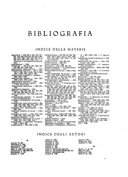 Il diritto del lavoro ufficiale del Ministero delle corporazioni per il bollettino