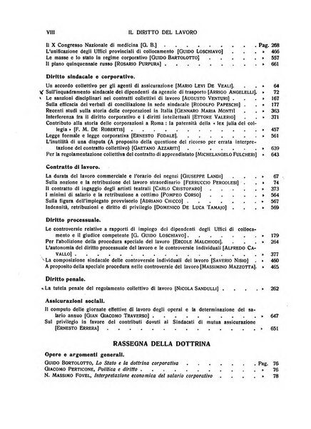 Il diritto del lavoro ufficiale del Ministero delle corporazioni per il bollettino