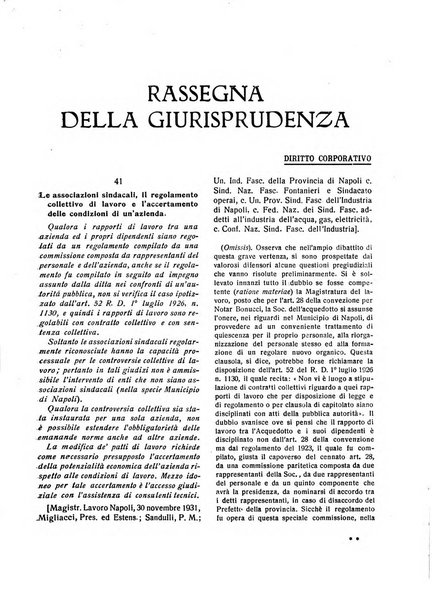 Il diritto del lavoro ufficiale del Ministero delle corporazioni per il bollettino