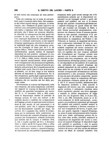 Il diritto del lavoro ufficiale del Ministero delle corporazioni per il bollettino