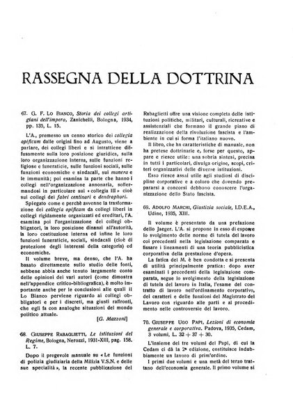 Il diritto del lavoro ufficiale del Ministero delle corporazioni per il bollettino