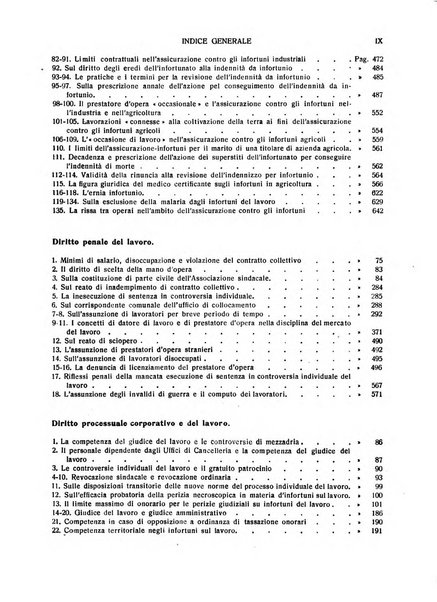 Il diritto del lavoro ufficiale del Ministero delle corporazioni per il bollettino