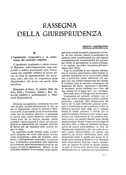 Il diritto del lavoro ufficiale del Ministero delle corporazioni per il bollettino