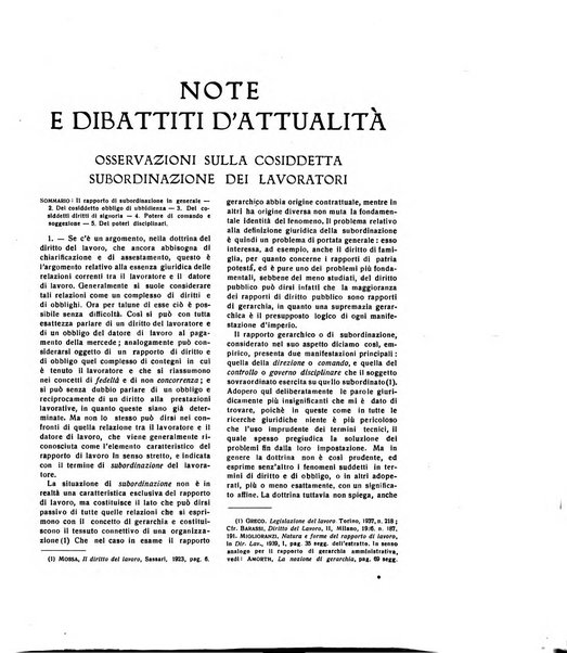 Il diritto del lavoro ufficiale del Ministero delle corporazioni per il bollettino