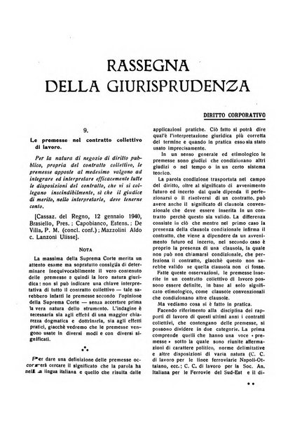 Il diritto del lavoro ufficiale del Ministero delle corporazioni per il bollettino