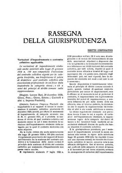 Il diritto del lavoro ufficiale del Ministero delle corporazioni per il bollettino