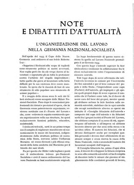 Il diritto del lavoro ufficiale del Ministero delle corporazioni per il bollettino