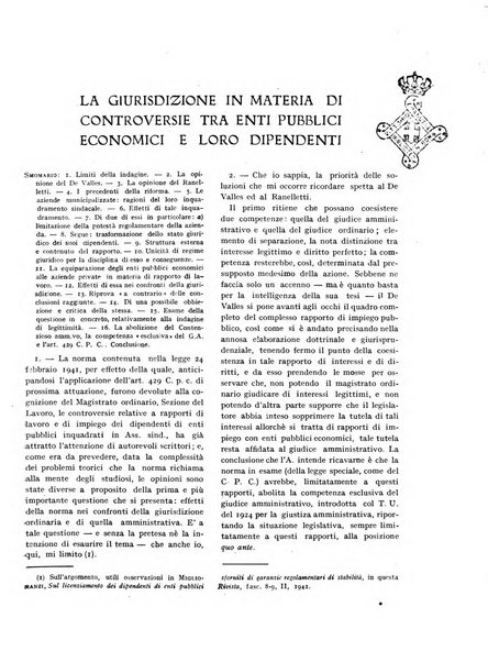 Il diritto del lavoro ufficiale del Ministero delle corporazioni per il bollettino