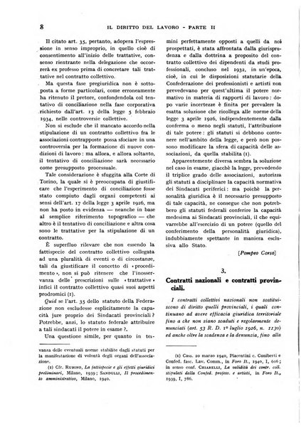 Il diritto del lavoro ufficiale del Ministero delle corporazioni per il bollettino