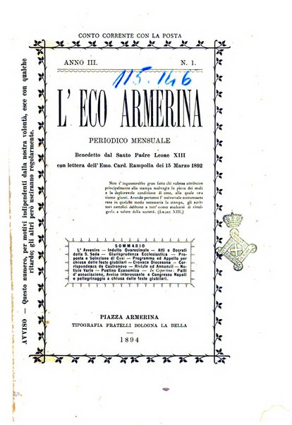 L'eco armerina periodico quindicinale