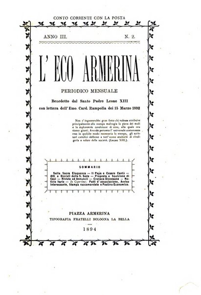 L'eco armerina periodico quindicinale