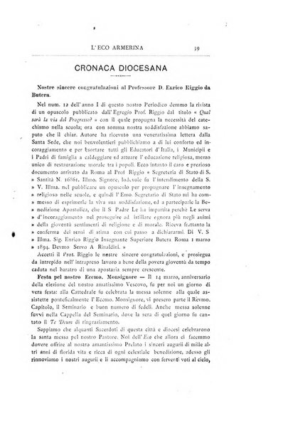 L'eco armerina periodico quindicinale