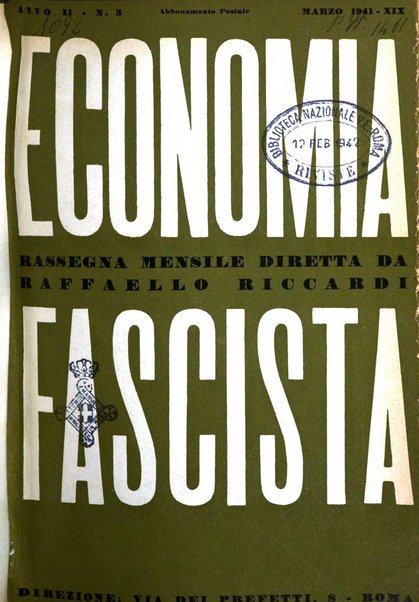 Economia fascista rassegna mensile