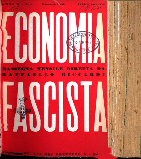 Economia fascista rassegna mensile