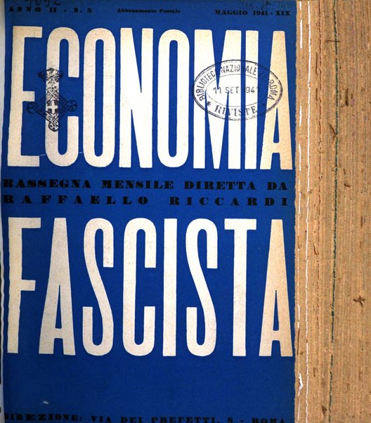 Economia fascista rassegna mensile