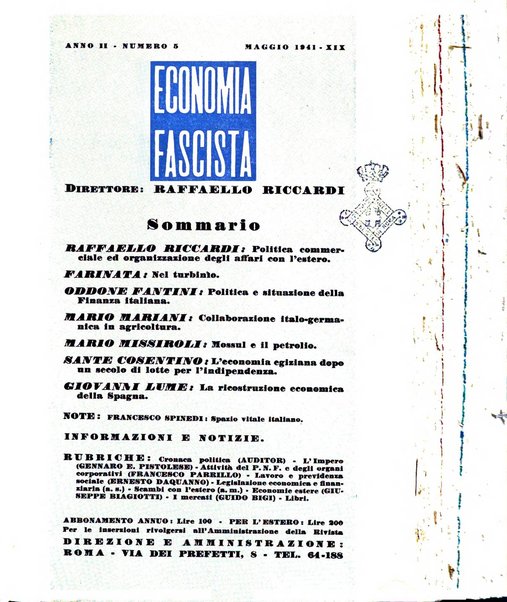 Economia fascista rassegna mensile