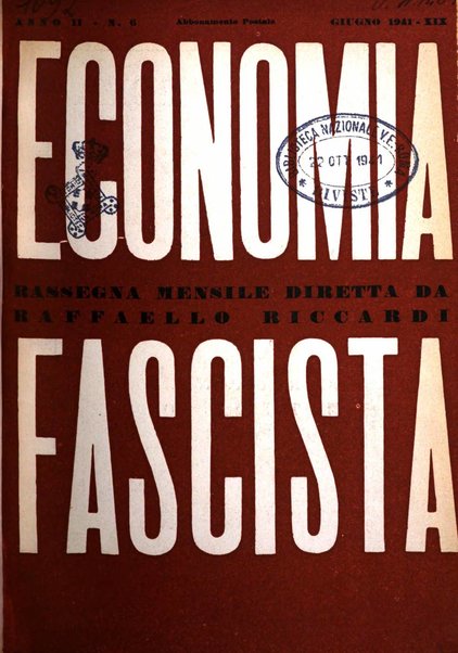 Economia fascista rassegna mensile