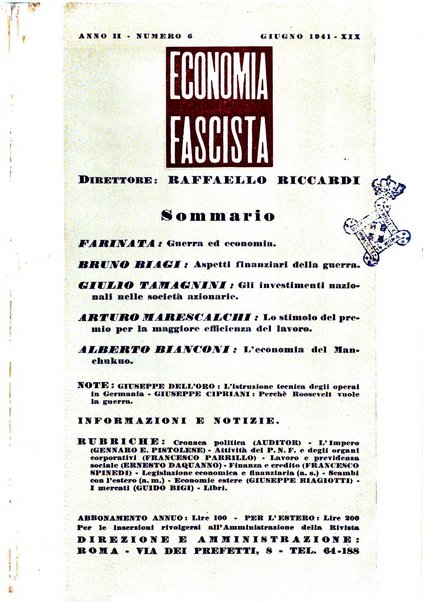 Economia fascista rassegna mensile