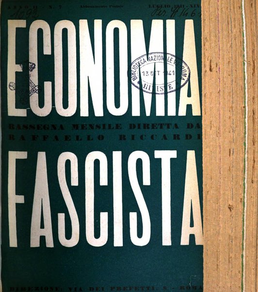 Economia fascista rassegna mensile