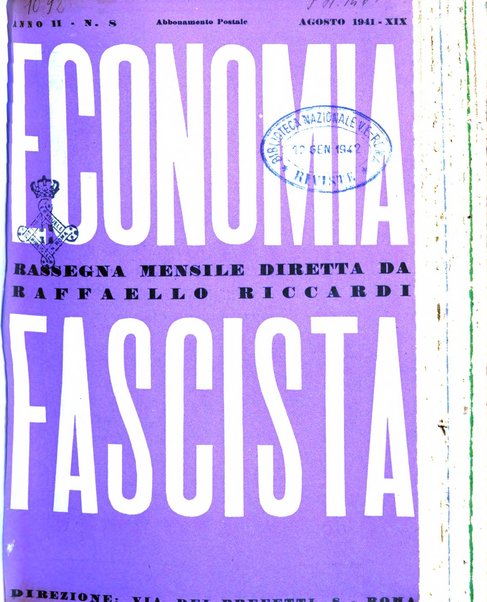 Economia fascista rassegna mensile