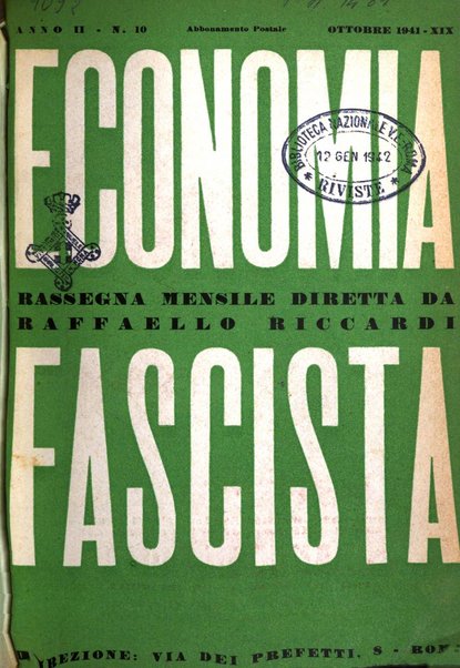 Economia fascista rassegna mensile