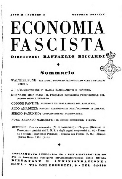 Economia fascista rassegna mensile