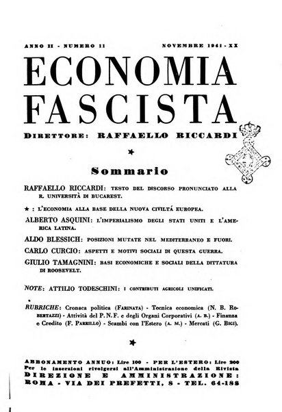 Economia fascista rassegna mensile