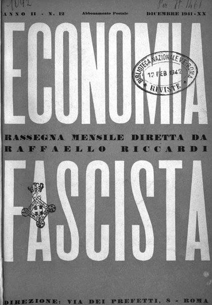 Economia fascista rassegna mensile