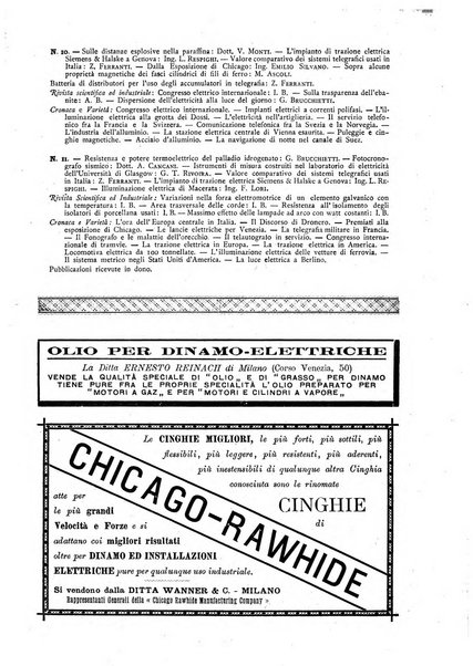 L'elettricista rivista mensile di elettrotecnica