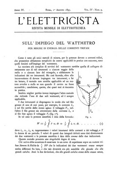 L'elettricista rivista mensile di elettrotecnica