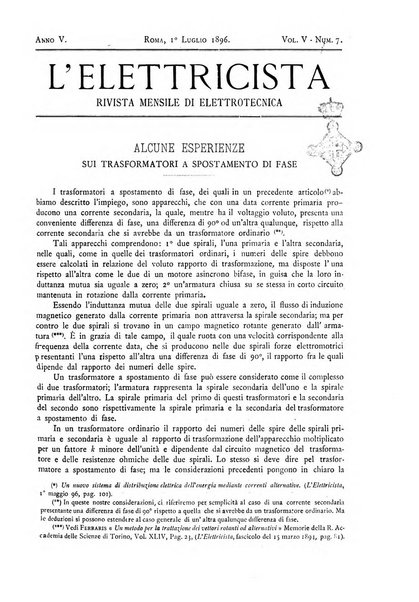 L'elettricista rivista mensile di elettrotecnica