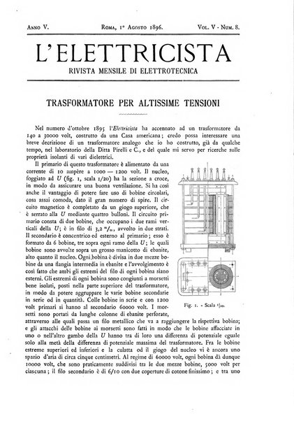 L'elettricista rivista mensile di elettrotecnica