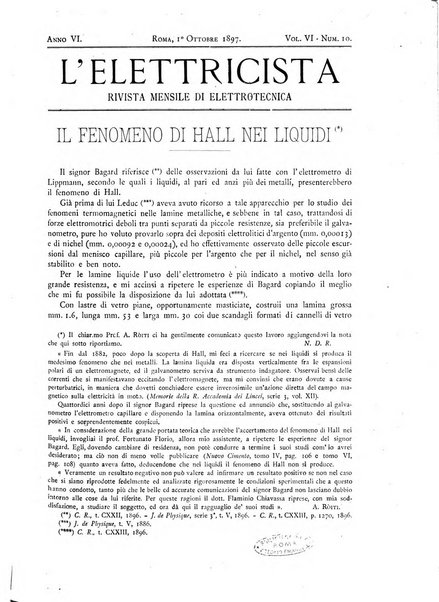 L'elettricista rivista mensile di elettrotecnica