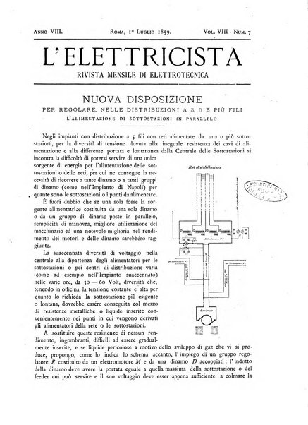 L'elettricista rivista mensile di elettrotecnica