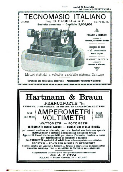 L'elettricista rivista mensile di elettrotecnica