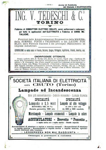 L'elettricista rivista mensile di elettrotecnica