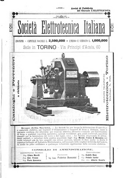 L'elettricista rivista mensile di elettrotecnica