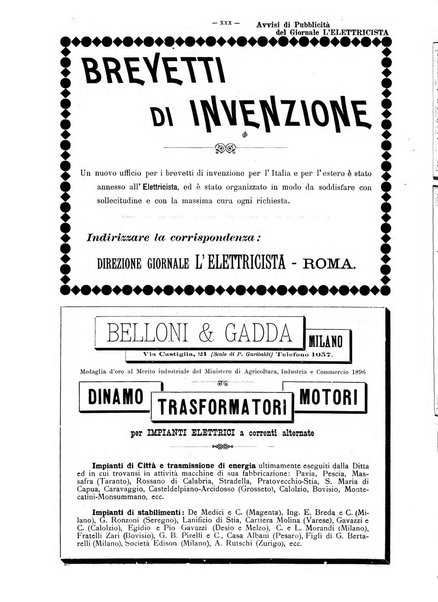 L'elettricista rivista mensile di elettrotecnica